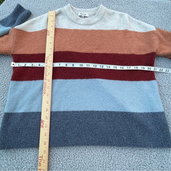 Madewell Sweater womens S Crofton Striped Pullover Cozy Yarn Wool Alpaca comfy - Picture 11 of 15